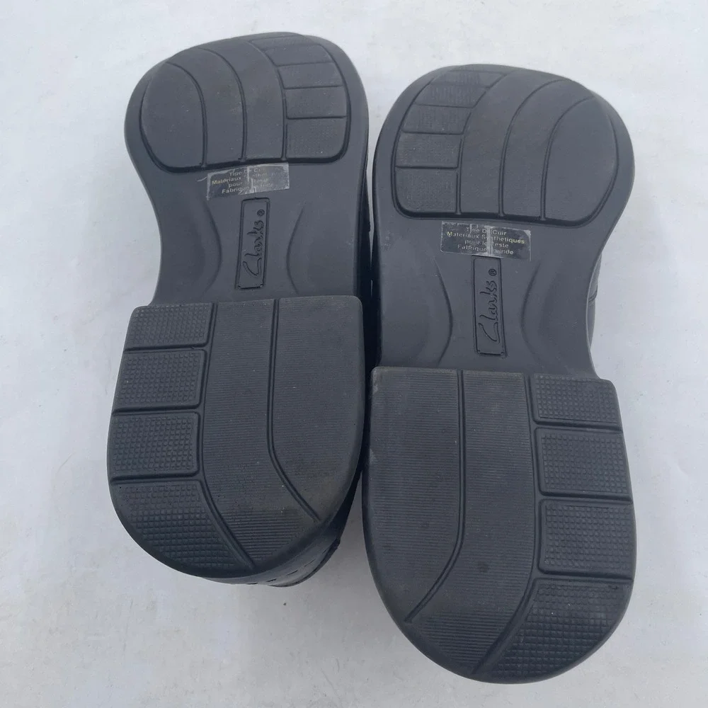 Clarks black leather